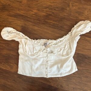 Princess Polly white crop top
